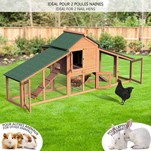 VOUNOT Pollaio in Legno, Pollaio per Galline ovaiole da Esterno, Gabbia di Pollo Grande : Amazon.it: Commercio, Industria e Scienza