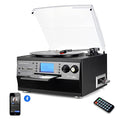 DIGITNOW! Giradischi in vinile Bluetooth Giradischi USB mp3 e Funzione di codifica Classica Lettore CD con Cassetta FM Radio,3 Velocità 33/45/78 RPM Altoparlanti Integrati Canale Stereo : Elettronica