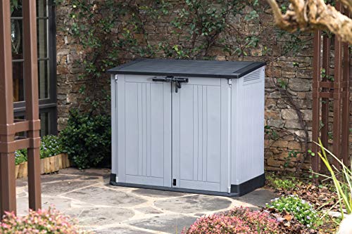 Keter Porta Attrezzi da Esterno Store It Out Nova, Ideale per il Giardino, Grigio/Nero, 132x71,5x113,5H cm, 880 L : Amazon.it: Giardino e giardinaggio
