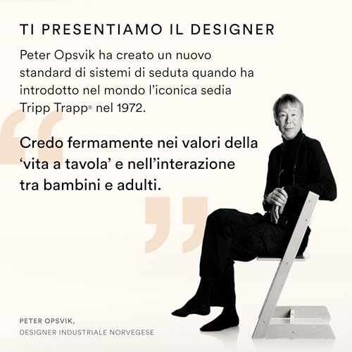 Sedia Tripp Trapp di Stokke (Storm Grey) con Newborn Set (Grigio)   Per neonati fino a 9 kg   Confortevole, sicuro e facile da usare : Prima infanzia