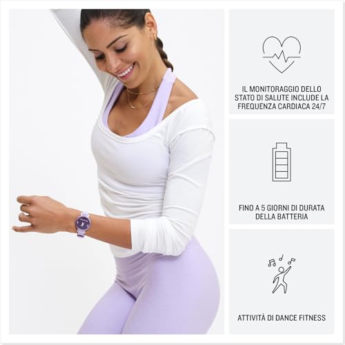 Garmin Lily 2, Smartwatch Elegante e Compatto, 35 mm, Cassa in Metallo, Lente Decorata, Touchscreen, GPS Connesso, Activity Tracker, Cardio, PulseOx, App Fitness e Sport, Cream Gold &amp; Coconut : Altro