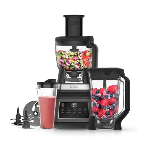 Ninja Robot da cucina e frullatore 3 in 1, 1200W, ciotola 1,8L, caraffa 2,1L, tazza 700ml, 5 programmi Auto iQ, per frullare, tagliare, miscele, purè, lavabile in lavastoviglie, nero, BN800EU : Amazon.it: Casa e cucina