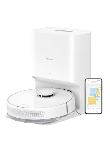 dreame D10 Plus Gen 2 Robot Aspirapolvere Lavapavimenti con Svuotamento Automatico Polvere, Navigazione LiDAR Rilevamento Ostacoli, Aspirazione 6000Pa Tappeti Peli Animali, Autonomia 285min : Casa e cucina