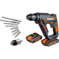 WORX WX390.1 H3 Martello Pneumatico, Trapano e Avvitatore 20V   2 Batterie da 20V da 2,0Ah Li Ion : Fai da te