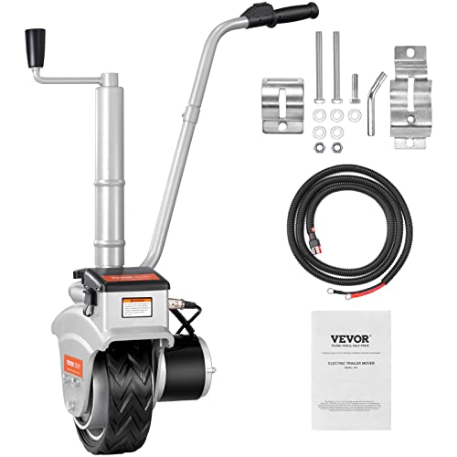 VEVOR Ruota di Sostegno per rimorchio, 12 V, Portata Massima 2268 kg, Ruota di Supporto eletrico 30,5 – 63 cm, Altezza Regolabile 6,7 m/min, velocità 20,3 cm, Ruota in Gomma Piena : Auto e Moto