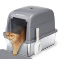 Meowant Lettiera Gatto in Acciaio Inox, Lettiere XXL, Nascosta Design Chiuso, Toilette Grande per Gatti di Grossa Taglia, Antiaderente, a Prova di Perdite, Staccabile e Facile da Pulire, Grigio : Amazon.it: Prodotti per animali domestici