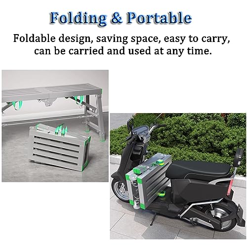 YUIIWKIUFWZ Ponteggio Pieghevole Portatile a 5 Marce Regolabile in Altezza banco da Lavoro per ingegneria Domestica Scale a gradini Piattaforma di Lavoro Multiuso ponteggio   Larghezza 40 cm/1 : Amazon.it: Fai da te