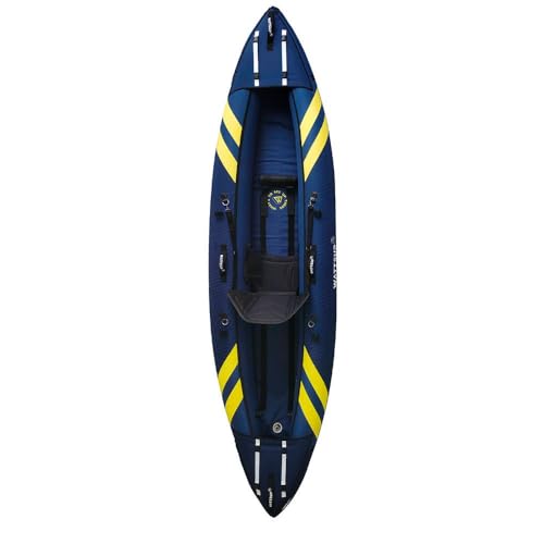 Kayak Gonfiabile Wattsup CRUCIAN 1 Piazza   340 x 95 cm (11'1 x 37")   Carico massimo 180 kg   Pacchetto completo paddle   sacchetto   sedile   pompa : Amazon.it: Sport e tempo libero