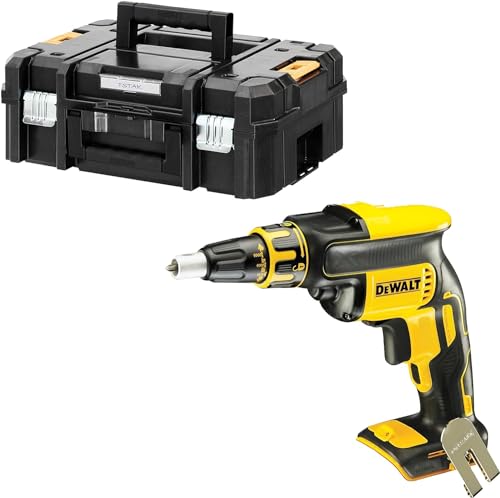DEWALT Avvitatore per cartongesso in valigetta TSTAK, senza batterie e caricabatterie, DCF620NT XJ : Fai da te