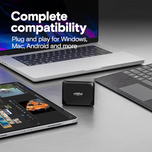 Crucial X10 Pro da 2TB SSD Esterno Portatile, Fino a 2100MB/s in Lettura e 2000MB/s in Scrittura, Hard disk esterno SSD, USB C 3.2, PC e Mac, Resistenza ad Acqua e polvere   CT2000X10PROSSD902 : Informatica