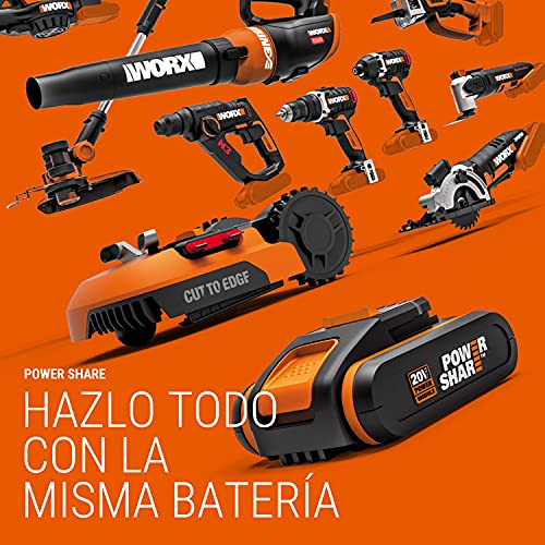 WORX WG779E.1 Tosaerba a Batteria 40V Rasaerba Elettrico da Giardino, Diametro Taglio 34 cm : Giardino e giardinaggio