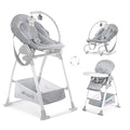 hauck Seggiolone Pappa Sit N Relax 3in1   Seggiolone Neonato dalla Nascita fino a 15kg   Seggiolone Evolutivo con Dondolo, Regolabile in Altezza e Profondità, Ampio Cesto e Cintura Sicurezza   Grigio : Prima infanzia