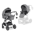 hauck Carrozzina Per Neonati Vision X Set   Passeggino e Navicella Neonato, dalla Nascita fino a 22 kg   Passeggino Reversibile con Coprigambe, Ruote di Gomma   Pieghevole e Compatto   Grigio Melange : Prima infanzia