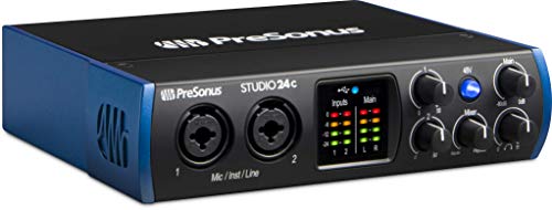 PreSonus Studio 24c Interfaccia audio 2x2, 192 kHz, compatibile USB C &amp; Cavo da microfono a mixer Stagg SMC6 da 6 metri XLR (m)  XLR (f), nero : Strumenti Musicali
