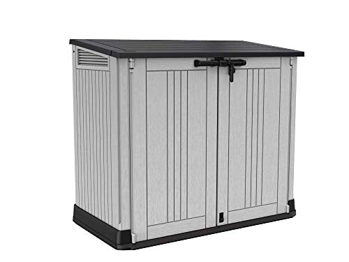 Keter Porta Attrezzi da Esterno Store It Out Nova, Ideale per il Giardino, Grigio/Nero, 132x71,5x113,5H cm, 880 L : Amazon.it: Giardino e giardinaggio