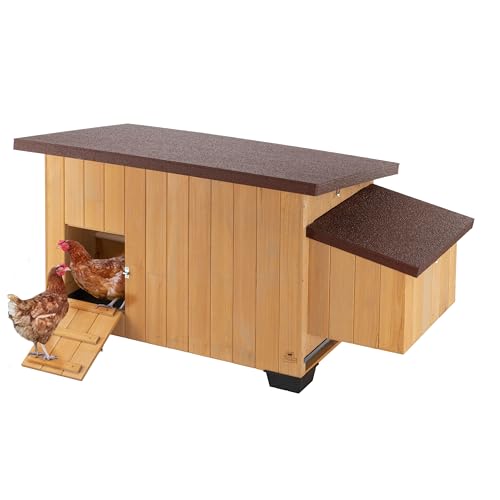 Ferplast Pollaio per Galline, KOCCA 100 Gabbia in Legno FSC, Casetta Adatta Fino a 5 Galline, Comparto Uova, Vassoio Estraibile, Tetto Apribile, Piedini Isolanti, Facile Pulizia, 146,5 x 72 x h 77 cm : Amazon.it: Commercio, Industria e Scienza