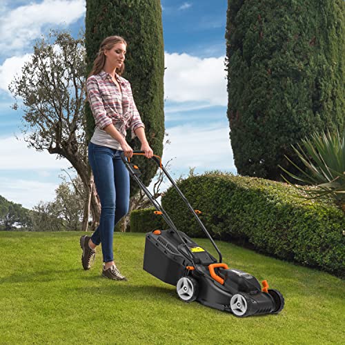 WORX WG779E.1 Tosaerba a Batteria 40V Rasaerba Elettrico da Giardino, Diametro Taglio 34 cm : Giardino e giardinaggio