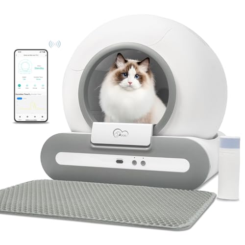 DOEL Upgrade Lettiera Autopulente 65L Grande Capacità, Tripla Protezione di Sicurezza, Vassoio Automatico per Lettiere per Gatti, APP Monitoraggio Salute, Adatta a Più Gatti con Tappetino e Fodere : Amazon.it: Prodotti per animali domestici